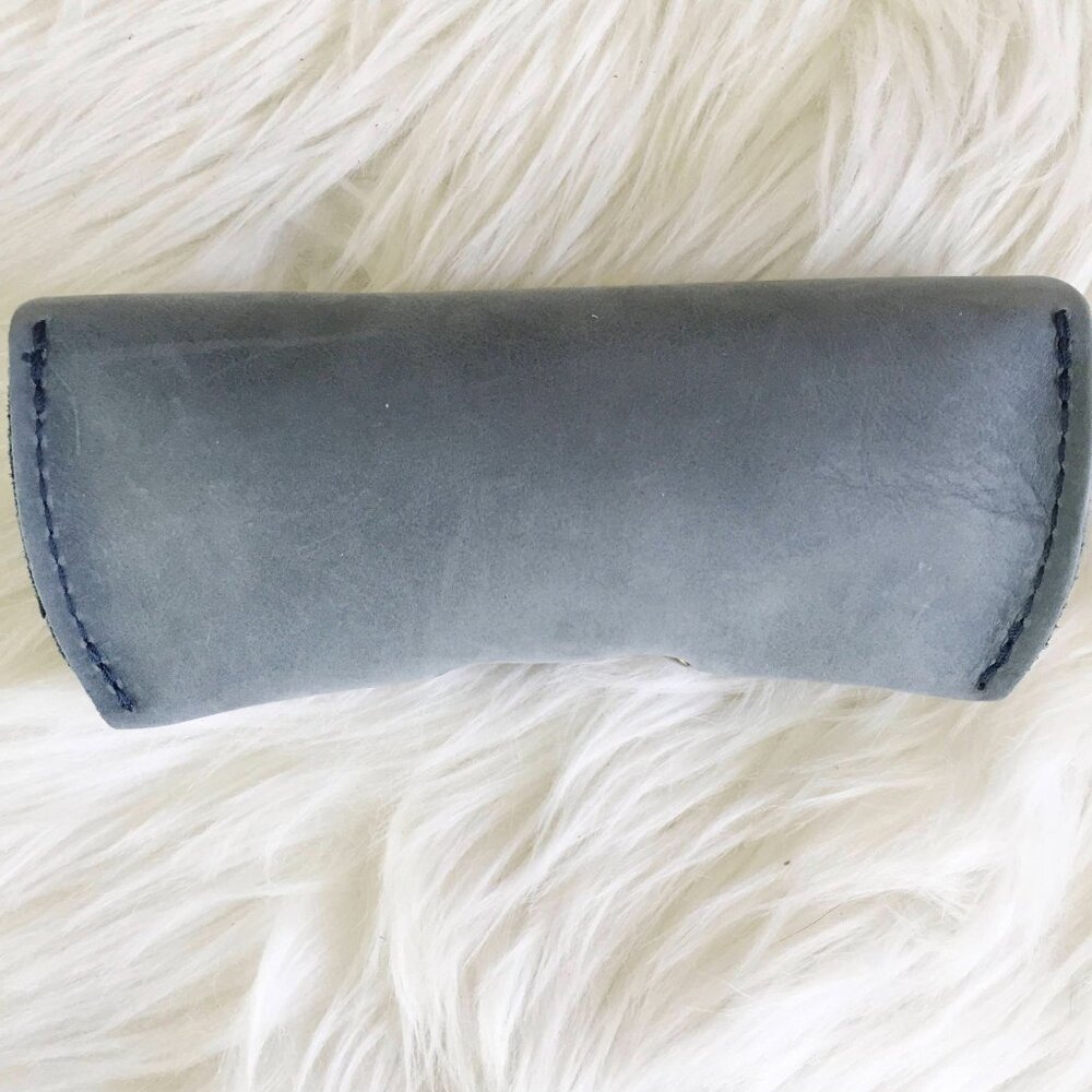 Portland Leather Goods Sunglasses Case Storm Gray Blue - Picture 6 of 7